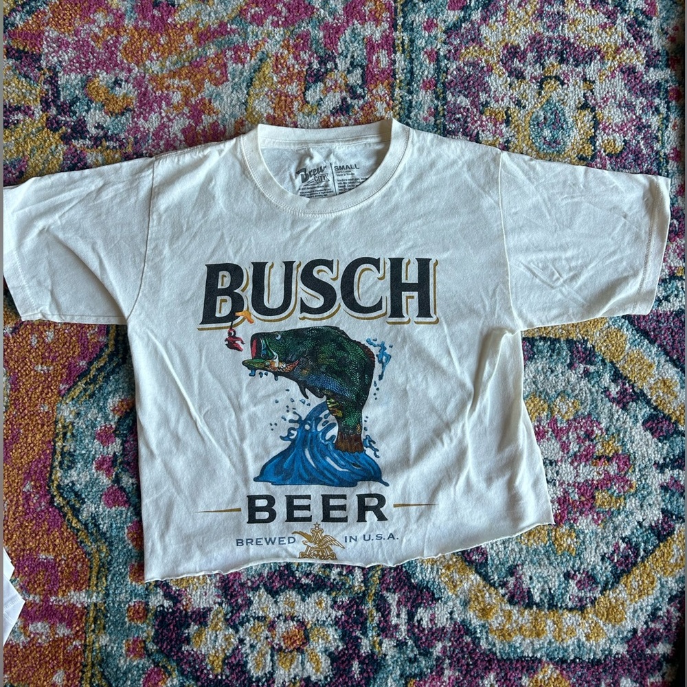 Urban Outfitters White Graphic Crop Top